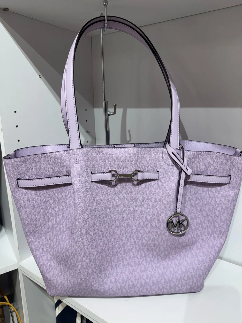 Michael Kors Carson Purple MK Signature Tote